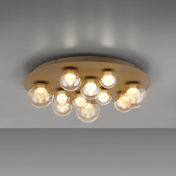LED plafondlamp PURE Popup, brons/amber Ø 60 cm CCT, 11-lamps