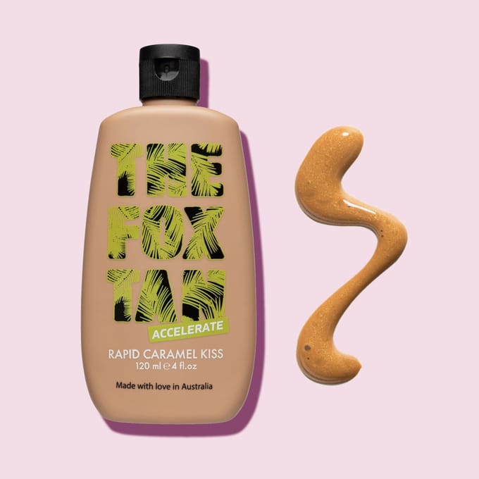 The Fox Tan Rapid Caramel Kiss – Zelfbruiner Lotion met Caramelkleur voor Direct Effect