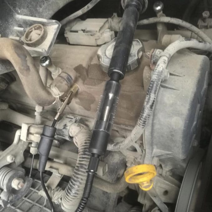 Auto Bougie Tester Ontsteking Tester Automotive Hoogspanning Diagnostisch Hulpmiddel Verstelbare Vonk zwart