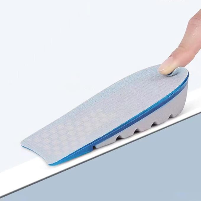 1 paar hielverhogende inzetstukken, hoogteverhogende binnenzool, zacht, ademend, onzichtbaar ontwerp, siliconen voet 2.5cm blue