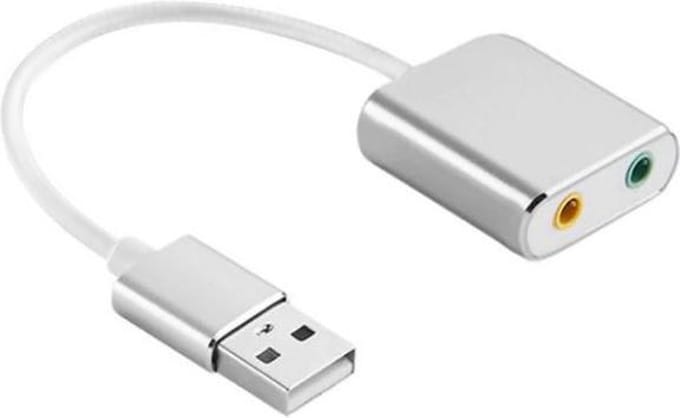 Comfortable externe usb geluidskaart zilver
