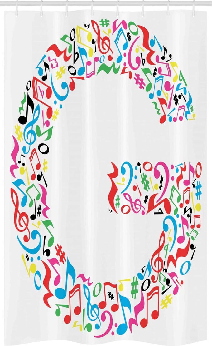 ABAKUHAUS Letter G douchegordijn – 120 x 180 cm – multicolor