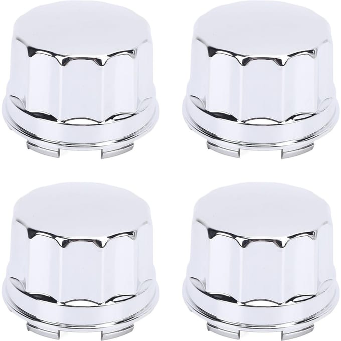 4 Stuks ATV Band Wielnaafkap Elektroplating Afwerking Midden Wielnaafkap Afdekking voor 8Inch 10inch 12inch 14inch Legering white