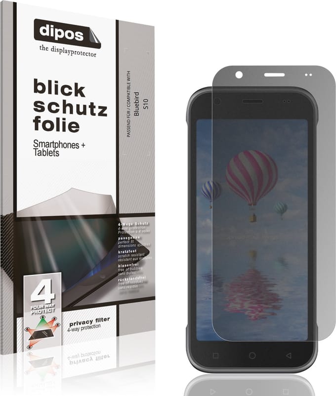 dipos – Matte Privacy Screenprotector geschikt voor Bluebird S10 | Anti-Spy Beschermfolie