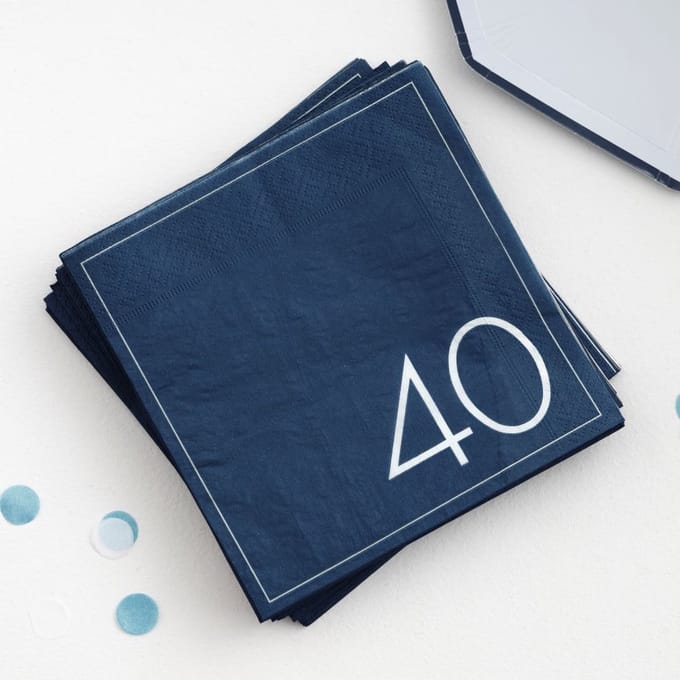 ‘40' Navy - 16 stuks