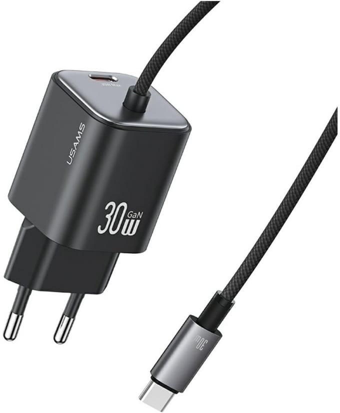 Usams 30W Mini-Oplader Voor Telefoons 2Xusb-C Voor Iphone 12 13 14 15 Pro Max