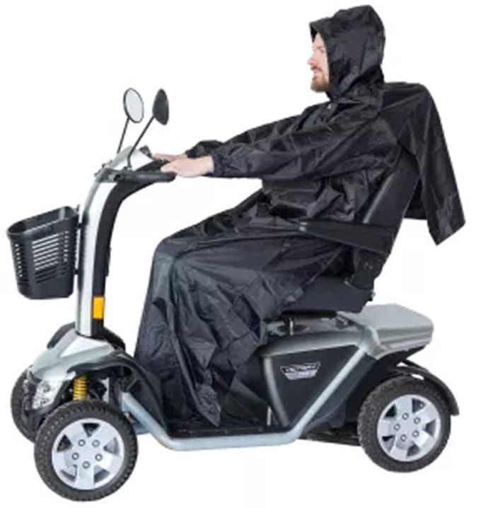 Zorgmiddelenaanhuis - Regencape scootmobiel — XL - Zwart