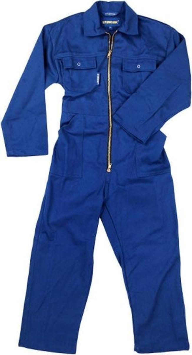 MM Eurotool Kinderoverall - Katoen - Elastische Taille - Blauw - Maat 80/86