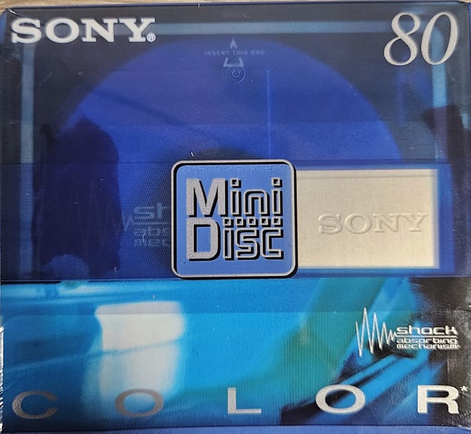 Sony 80 Min Recordable MD Minidisc Color Collection Shock ( Blue )