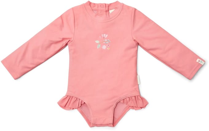Badpak lange mouw - Roze - Sunny Flowers-74/80