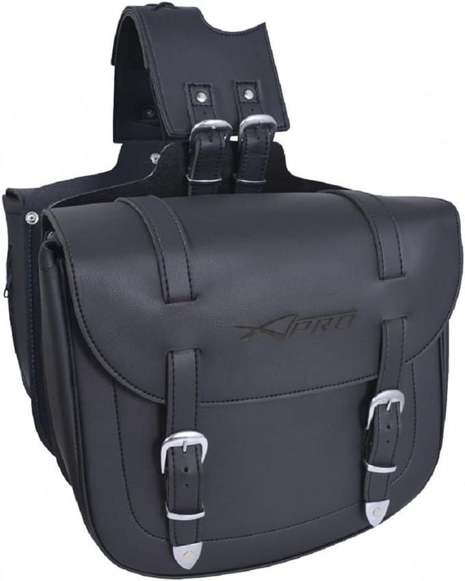 Zwarte Motor Zagtassen Set Cruiser en Biker Tassen