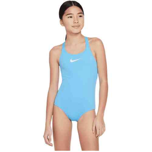 Nike Meisjes Badpak Racerback Solid Blauw