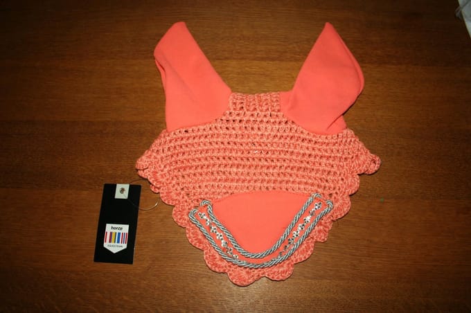 Horze oornet Melrose - peach / zalm - pony