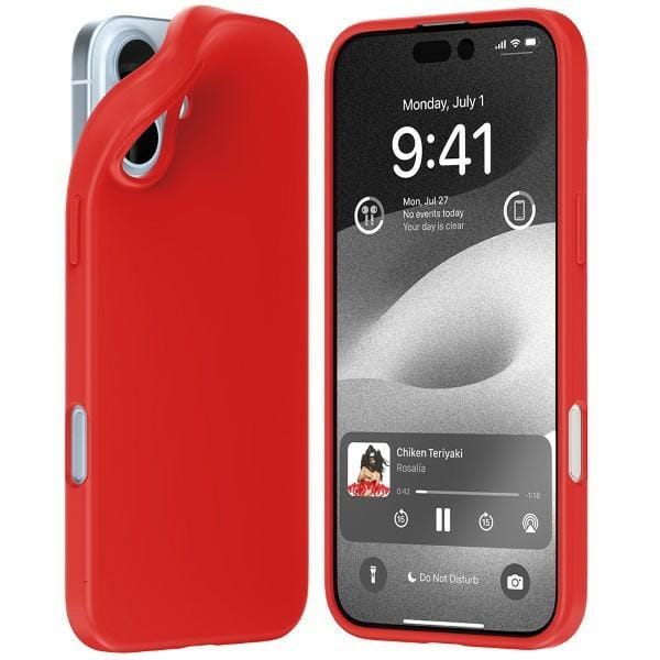 Mercury - Soft Serie - Telefoonhoesje - iPhone 16 Plus - Rood - Ellegante Bescherming