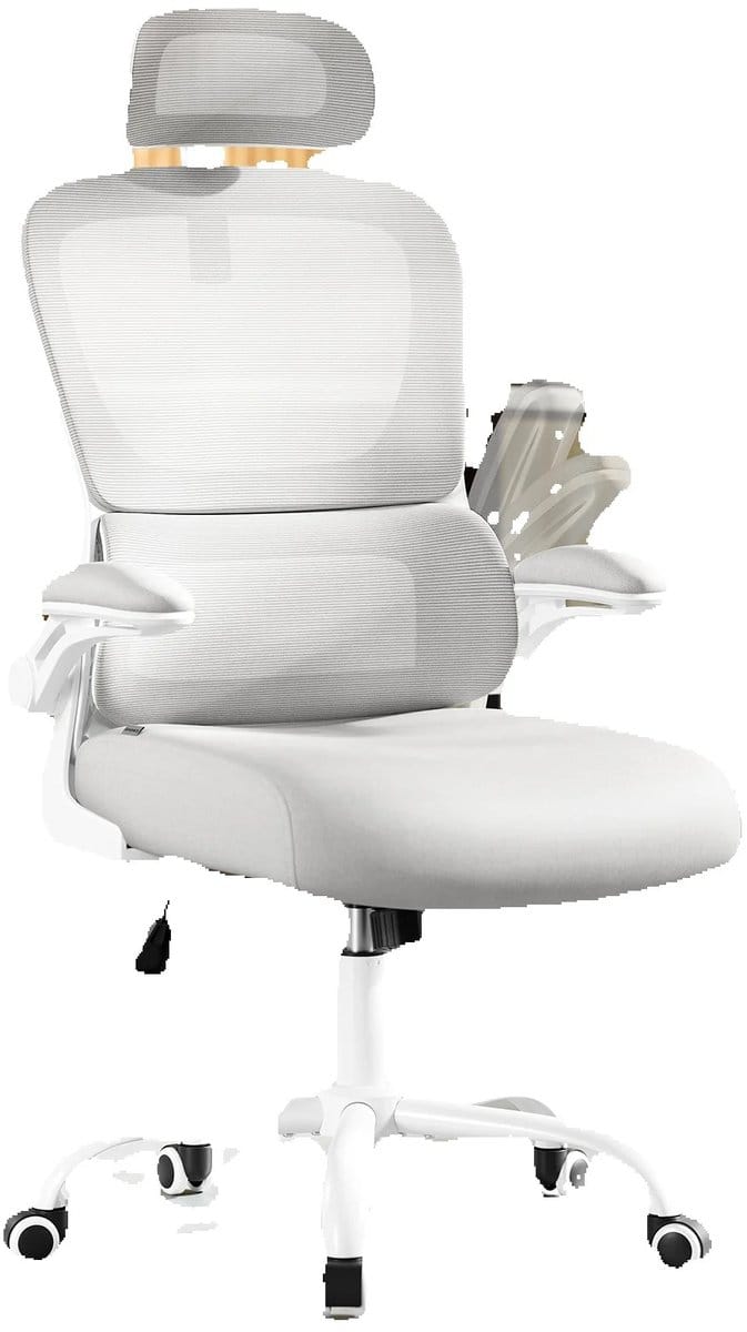 Questyr - Bureaustoel - Ergonomische Mesh stoel - Dubbellaags Mesh Stof