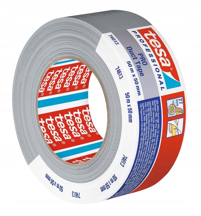 Tesa - Duct Tape - Zilver - 50m x 50mm - Waterdicht
