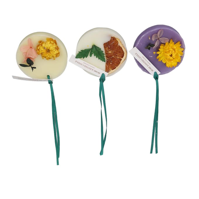 3 stuks Aromatherapie Wax Tablet Draagbaar Langdurige Geur Geurige Solide Aroma Wax Tablet beige