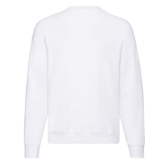 Fruit of the Loom Heren Klassiek Effen Raglan Sweatshirt (Wit)