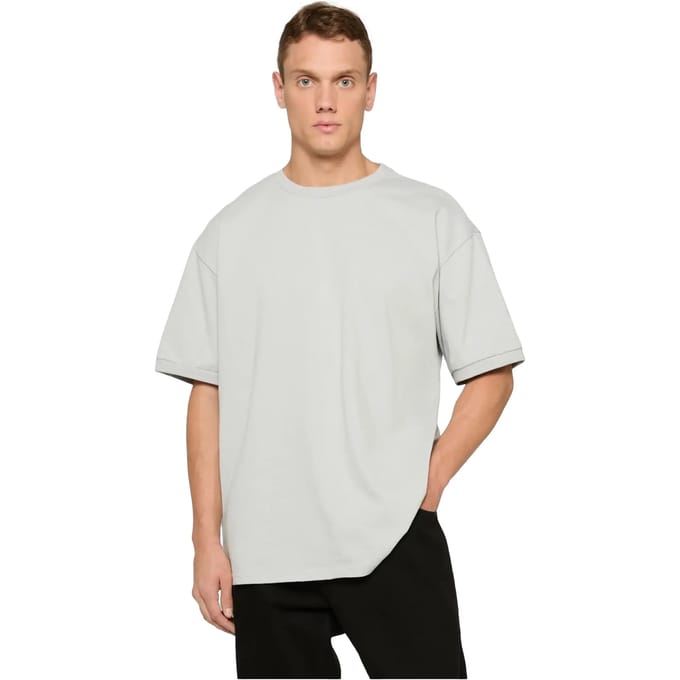 Urban Classics - Rib Cuff Heren Tshirt - XL - Grijs