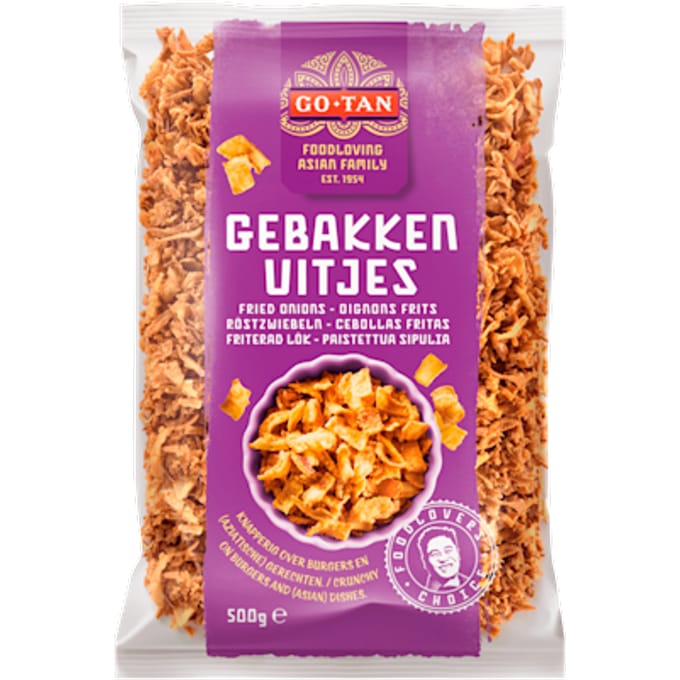 Go-Tan Gebakken uien uitjes zak 500gr fried onions