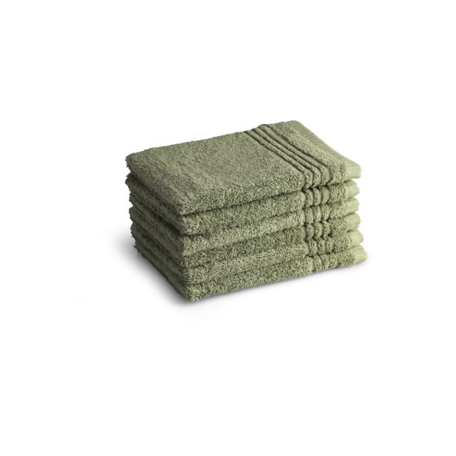 PHLOX Supreme Washandjes 16x21 - set van 6 - Zware kwaliteit 600 g/m2 - Oud Groen