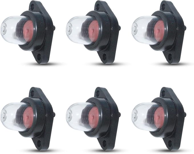 Primer Bulb Set - Brandstofpompje - Motoronderhoud - Universele Pasvorm - 6 stuks - Transparant
