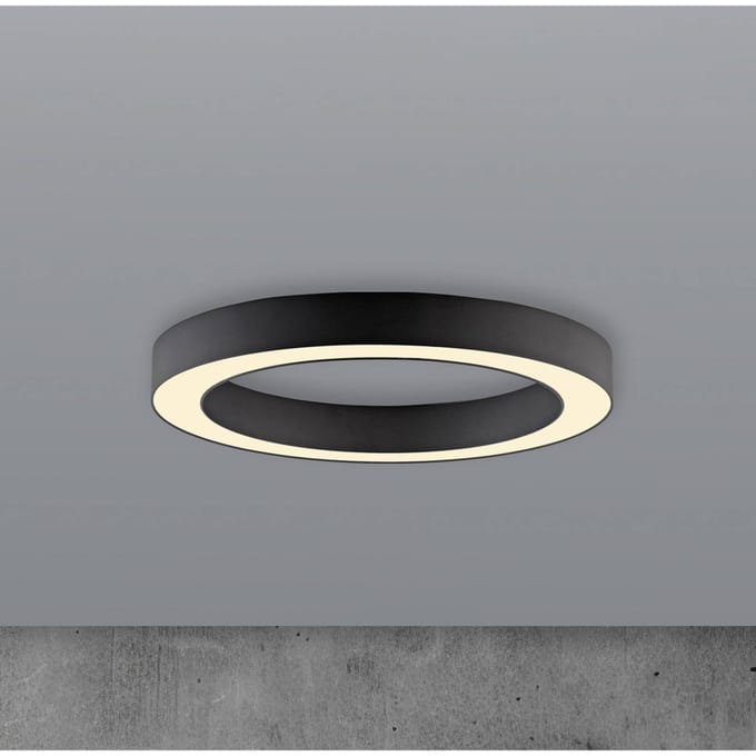 LED plafondlamp PURE Lines, Ø 35 cm, grafiet, CCT, afstandsbediening