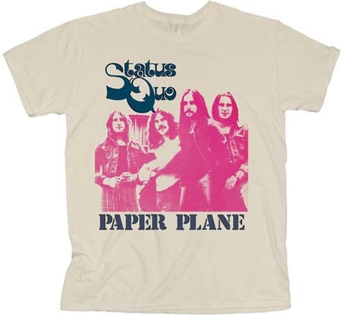 Status Quo - Paper Plane Heren T-shirt - M - Creme
