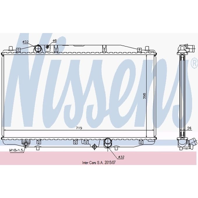 Radiator, motorkoeling NISSENS 68131