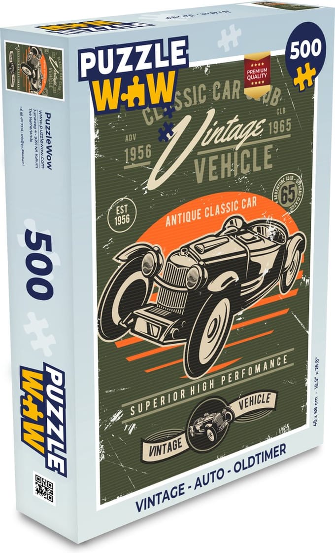 Puzzel Vintage - Auto - Oldtimer - Legpuzzel - Puzzel 500 stukjes
