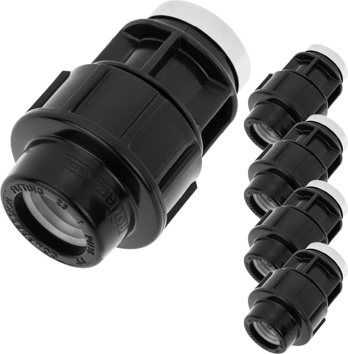 PrimeMatik - Set van 5 polyethyleen eindunits met binnendraad 20 mm x 1/2“ voor irrigatiesysteem