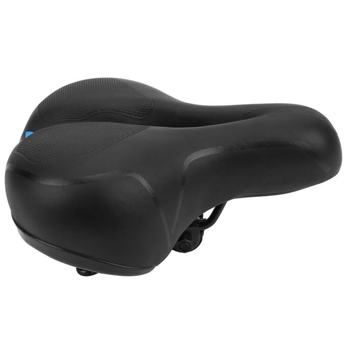 Selle de vélo confortable Cuir artificiel Creux Selle de vélo à ressort(Bleu ) bleu