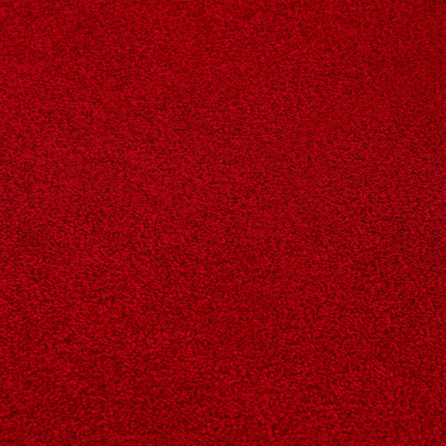 Uni Rond Rood Vloerkleed – Modern Laagpolig Effen Tapijt- 200 CM Ø