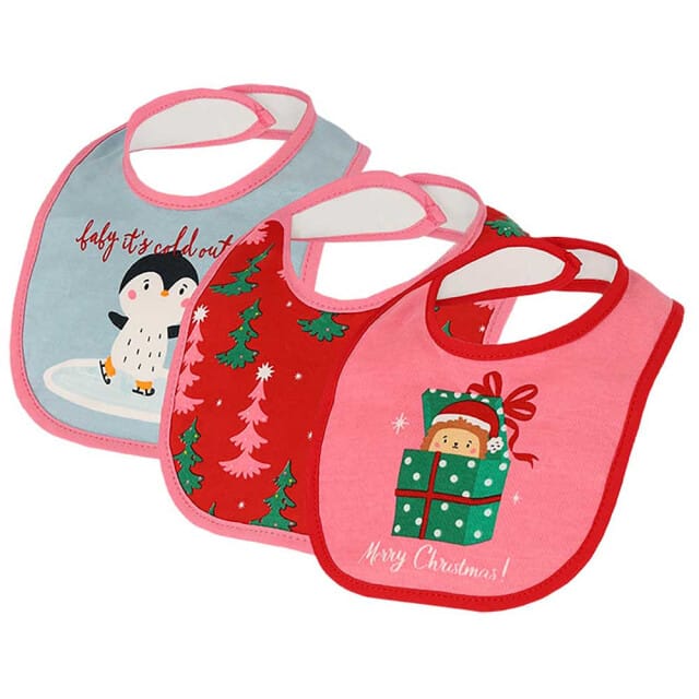Apollo Baby Kerstsokken + Slabbetje Set Kerst Print - Maat One Size