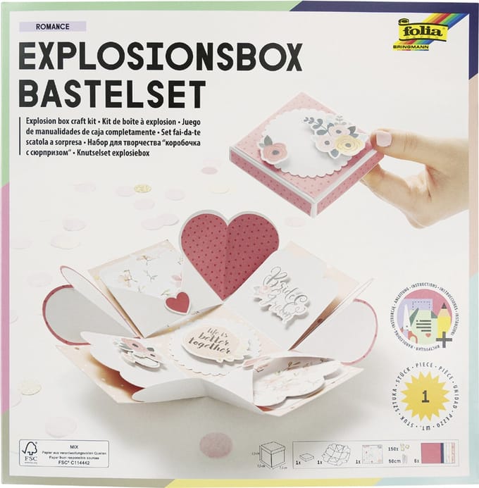 folia uitvouwdoos-knutselset 'Romantiek'