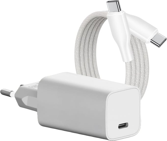 Snellader met usb-c kabel 3 meter - 65 Watt - Geschikt voor Dell, HP, MacBook, Samsung, iPhone 16 etc