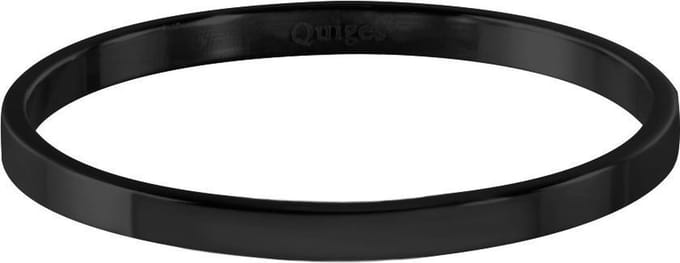 Quiges Stapelring Dames - Vulring Glans - RVS Zwart - Maat 19 - Hoogte 2mm