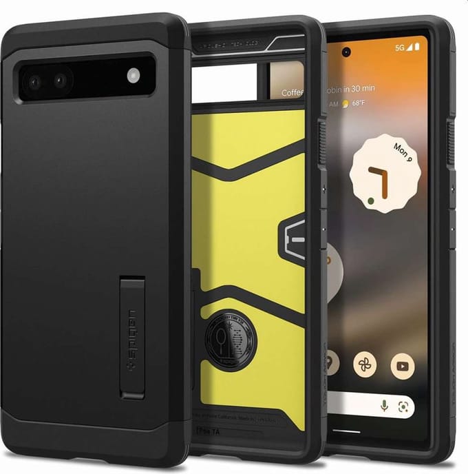 Geschikt voor Spigen Tough Armor Hoesje voor Google Pixel 6a Zwart