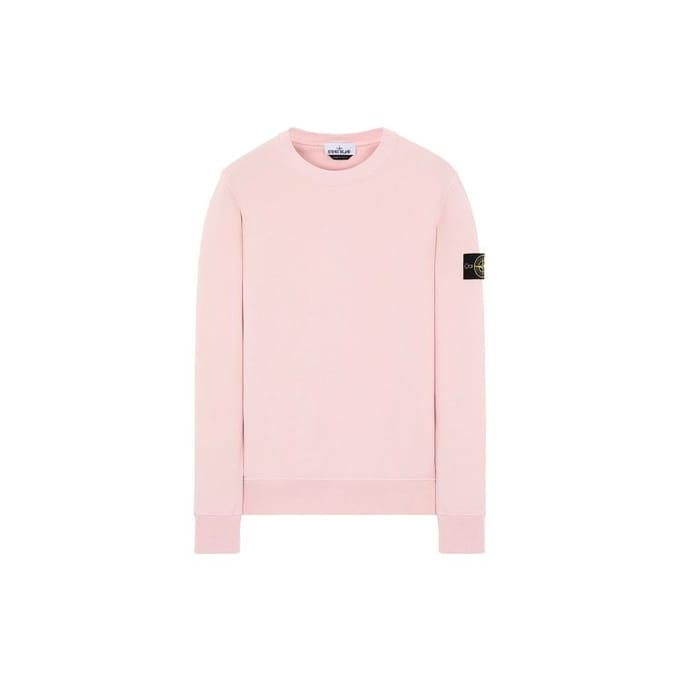 Stone Island Basic Ronde Hals Lichtroze Heren Tops 741563051-V0082 L white