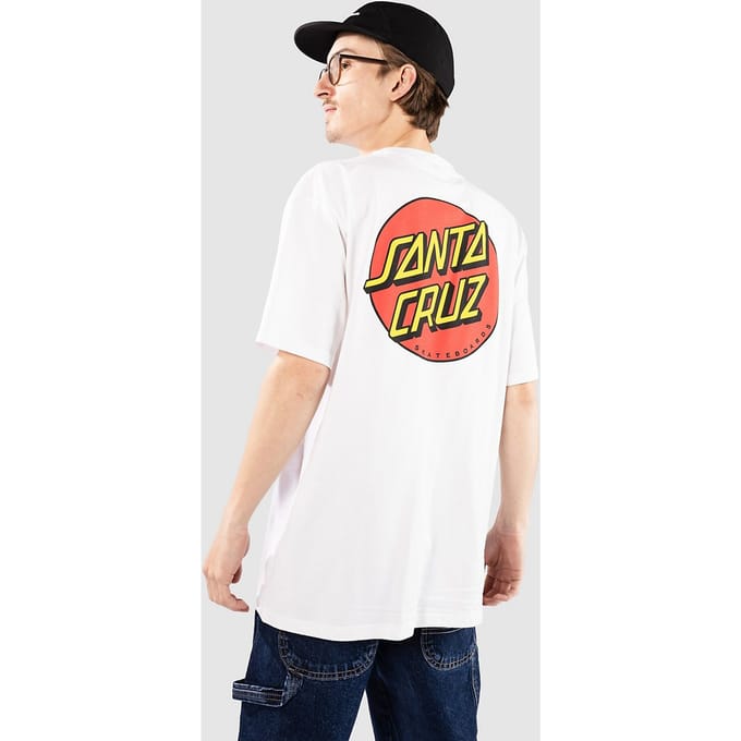 Santa Cruz Classic Dot Chest T-Shirt wit