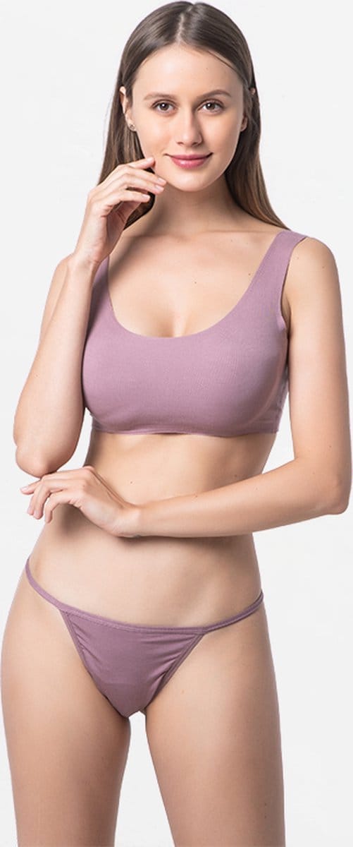 Tanga dames g-string Micro Modal aubergine