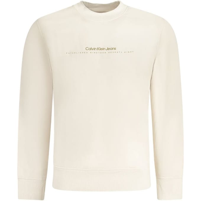 Calvin Klein Beige Katoenen Heren Sweater