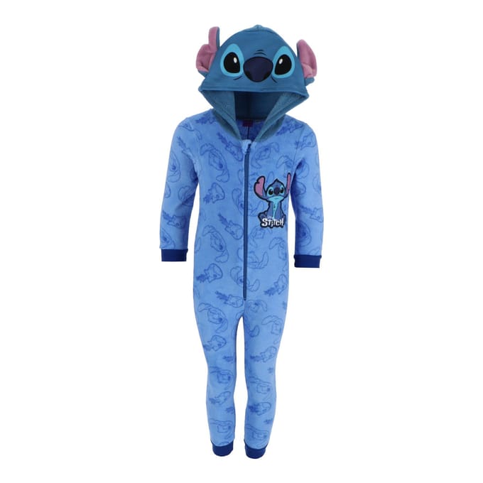 Lilo & Stitch Onesie - Maat 98/104 - Polyester - Pyjama - Blauw