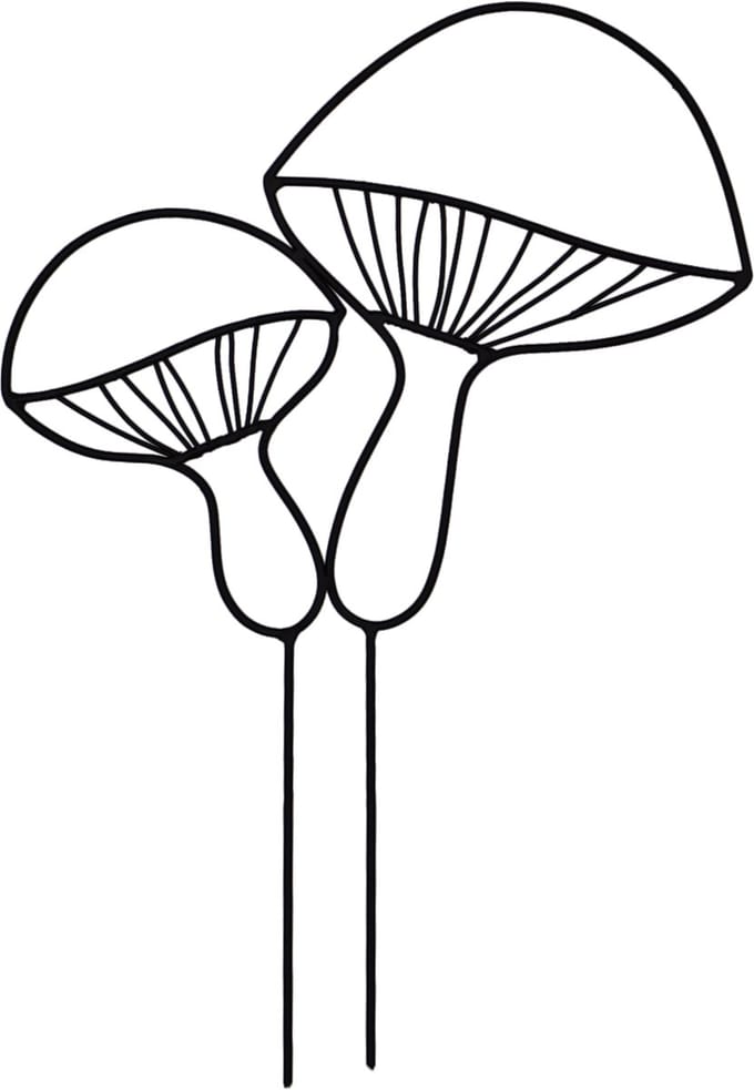 UNUS® Plantensteker paddenstoelen zwart set van 2