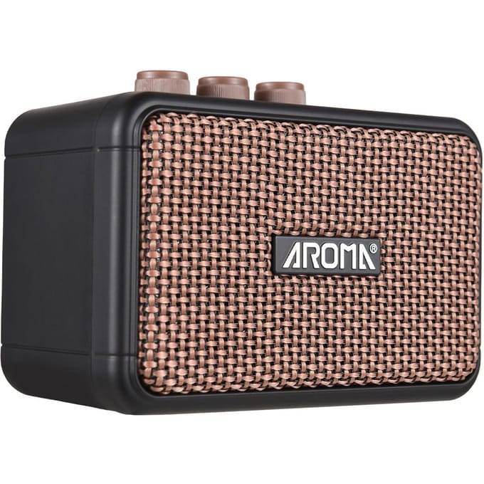 AROMA 5W elektrische gitaarluidspreker Desktopluidspreker Clean en Overdrive 2 geluidseffecten Ondersteuning zwart