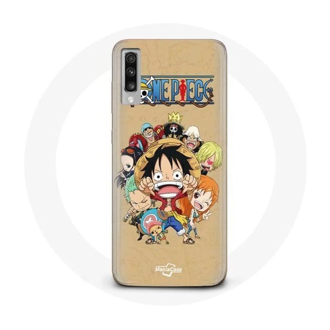 Coque pour Samsung Galaxy A50 One piece Manga Equipage du Chapeau de Paille