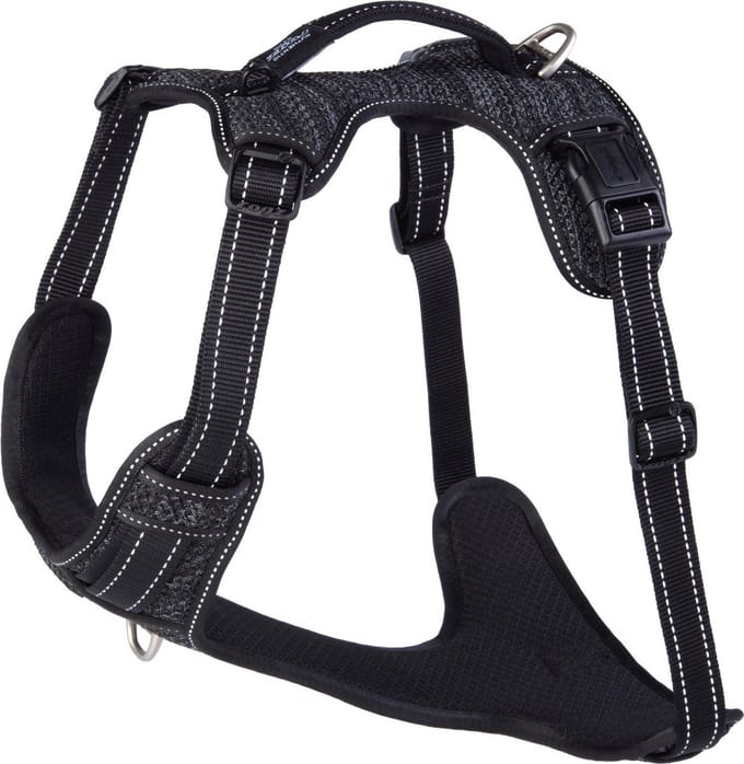 Rogz Explore Tuig Gevoerd Zwart - Hondenharnas - Xl 66-105 Cm