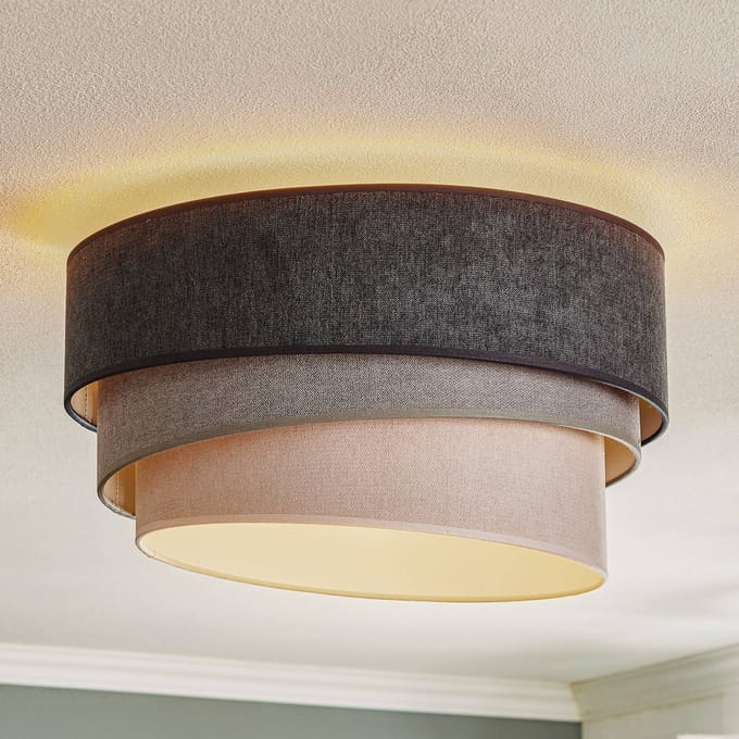 Duolla Plafondlamp Pastel Trio Ø 45 cm in 3 grijstinten