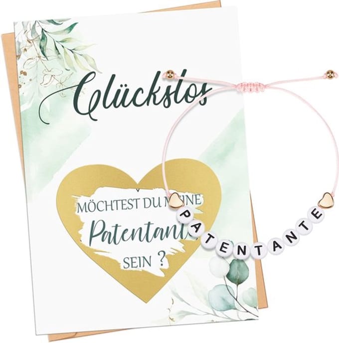 Allecto - Cadeauset voor dooppatin - Unieke uitnodiging - Elastische