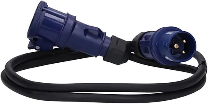 CEE Verlengkabel voor Camping en Caravan - 3-polig, 230V, 16A, IP44, 2m